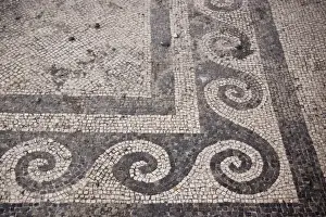 Campania Prints: Italy, Campania, Pompeii. Mosaic floor patterns in the House of the Faun