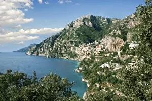 Italy, Campania, Sorrentine Peninsula, Positano, View of the town (UNESCO World Heritage)