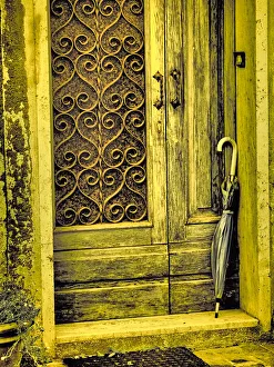 Images Dated 9th December 2019: Italy, Chiusure. Infrared image of old door in typical buildings in the village