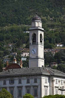 Images Dated 20th May 2009: Italy, Como Province, Cernobbio. Town view from Piazza Risorgimento