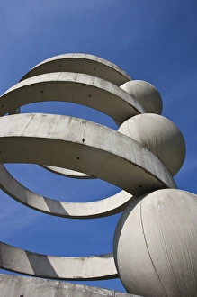 Low Angle Prints: ITALY, Como Province, Como. Fontana di Camerlata, designed in 1937 by Cesare Cattaneo