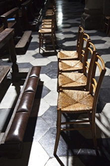 Duomo Prints: ITALY, Como Province, Como. Interior seating, Como Cathedral