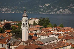 Images Dated 20th May 2009: Italy, Como Province, Menaggio. Town view and Chiesa San Stefano church