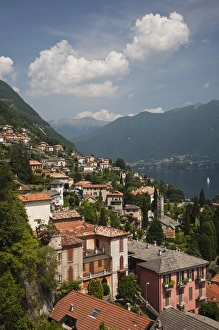 Images Dated 20th May 2009: ITALY, Como Province, Moltrasio. Aerial town view