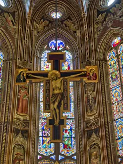 Images Dated 3rd January 2021: Italy, Florence. The Crucifix by Giotto in the Nave of the Church of Santa Maria Novelle