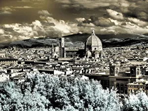 Infrared Prints: Italy, Florence. Infrared from across the Arno River