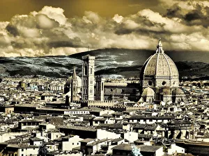 Infrared Prints: Italy, Florence. Infrared from across the Arno River