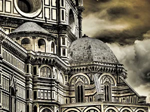 Infrared Prints: Italy, Florence. Infrared of Florence and duomo