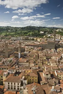 Images Dated 21st May 2008: Italy, Florence. Looking southward over the city rooftops from Brunelleschis Dome