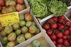 Ripe Prints: Italy, Genoa Province, Rapallo. Fresh produce in outdoor market