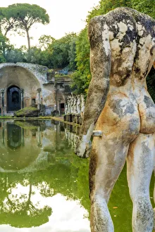 Images Dated 18th November 2016: Italy, Lazio, Tivoli. Hadrians Villa, UNESCO World Heritage Site. The Canopus
