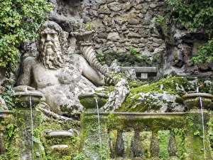 Images Dated 8th April 2019: Italy, Lazio, Tivoli, Villa d Este. Romanesque statues of Gods and Goddesses