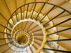 Europe Gallery: Italy, Lazio, Tivoli, Villa d Este. Spiral staircase