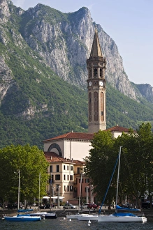 ITALY, Lecco Province, Lecco. Basilica San Nicolo, morning