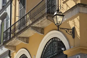 Prints of Italy, Lombardy, Cremona. Balcony with wrought iron work Images Dated 2019 January: Italy, Lombardy, Cremona. Balcony with wrought iron work