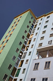 Italy, Mantua Province, Mantua. Modern apartment bulding