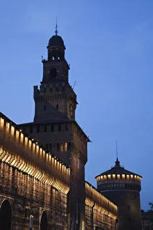 Images Dated 17th May 2009: ITALY, Milan Province, Milan. Castello Sforzesco, evening