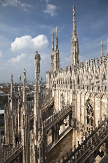 Images Dated 17th May 2009: ITALY, Milan Province, Milan. Milan Cathedral, roof detail