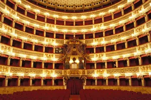Theatre Prints: Italy, Napoli, San Carlo Theatre