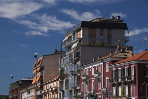 Novara Province Prints: Italy, Novara Province, Arona. New town buildings