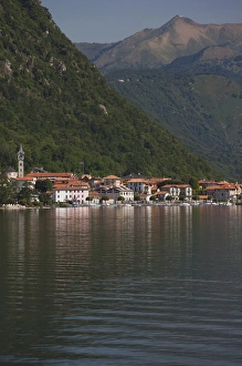 ITALY, Novara Province, Pella. Lakefront village