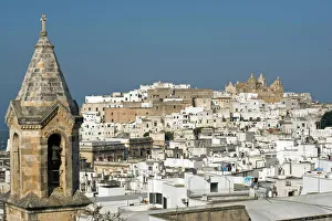 Catholic Prints: Italy, Ostuni, close up view of old city