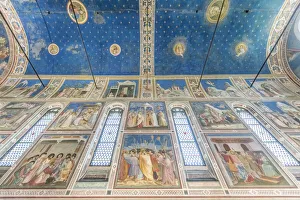 Province Of Padua Prints: Italy, Padua, Scrovegni Chapel Ceiling with frescoes painted by Giotto in the 14th