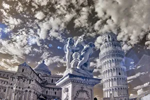 Images Dated 1st July 2020: Italy, Pisa. Infrared image of the Campo dei Miracoli (field of miracles)