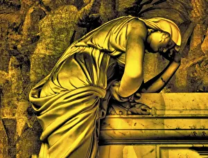 Prints of Italy, Pisa. Statue inside the cemetery Images Dated 2021 February: Italy, Pisa. Statue inside the cemetery