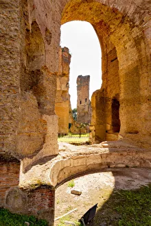 Images Dated 19th August 2019: Italy, Rome. Baths of Caracalla, where water supplied by new branch of Aqua Marcia
