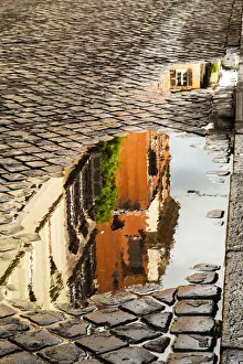 Italy, Rome. Via della Penna, side street west of Via Ripetta