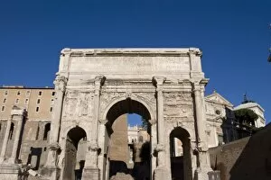 Images Dated 9th October 2006: Italy, Rome. The Forum. Arch of Septimus Severus