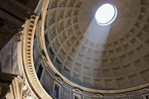 Italy, Rome, Pantheon interior with shaft of light