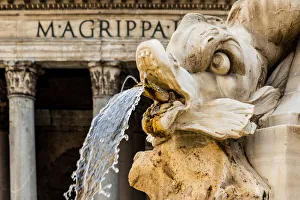 Pantheon Prints: Italy, Rome. Piazza della Rotunda, Fontana del Pantheon, 1575