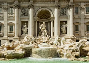 Rome Prints: Italy, Rome. The Trevi Fountain, designed by Nicola Salvi