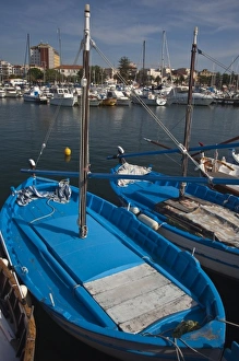 Sassari Province Prints: Italy, Sardinia, Alghero. Fishing harbor