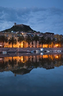 Images Dated 8th May 2009: Italy, Sardinia, Bosa. Evening along Temo Riverfront