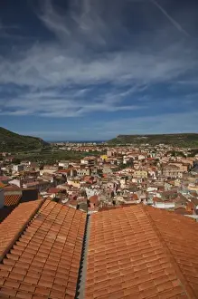 Images Dated 9th May 2009: Italy, Sardinia, Bosa. Town view from Castello Malaspina