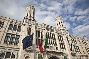 Low Angle View Prints: ITALY, Sardinia, Cagliari. Palazzo Comunale, town hall