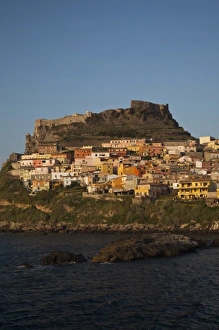 Italy, Sardinia, Castelsardo. Sunset