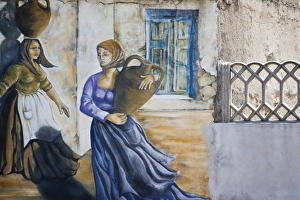 Images Dated 14th May 2009: Italy, Sardinia, Irgoli. Wall mural