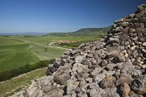 Horizon Over Land Prints: ITALY, Sardinia, Orroli. Su Nuraxi di Barumini UNESCO World Heritage Site