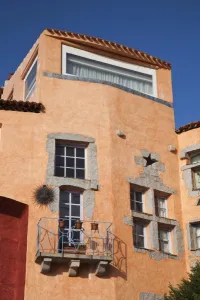 Costa Smeralda Prints: Italy, Sardinia, Porto Cervo. Building detail