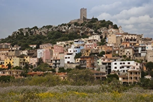 Sardinia Prints: Italy, Sardinia, Posada. Medieval hill town