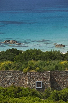 Cagliari Province Prints: Italy, Sardinia, Solanas. Beach