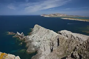 Sassari Province Prints: Italy, Sardinia, Stintinto. Capo Falcone headlands from Torre Falcone