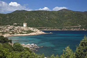 Cagliari Province Prints: Italy, Sardinia, Teulada. Spanish tower