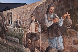 Images Dated 8th May 2009: Italy, Sardinia, Tinnura. Mural detail