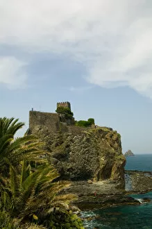 ITALY-Sicily-ACI CASTELLO: View of the Norman Castle