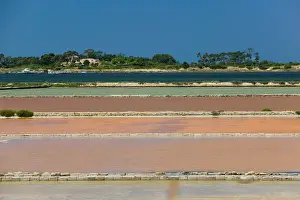 Images Dated 21st May 2005: Italy, Sicily, Mozia. Salt Pans near Mozia Island Ancient Salt Production Area